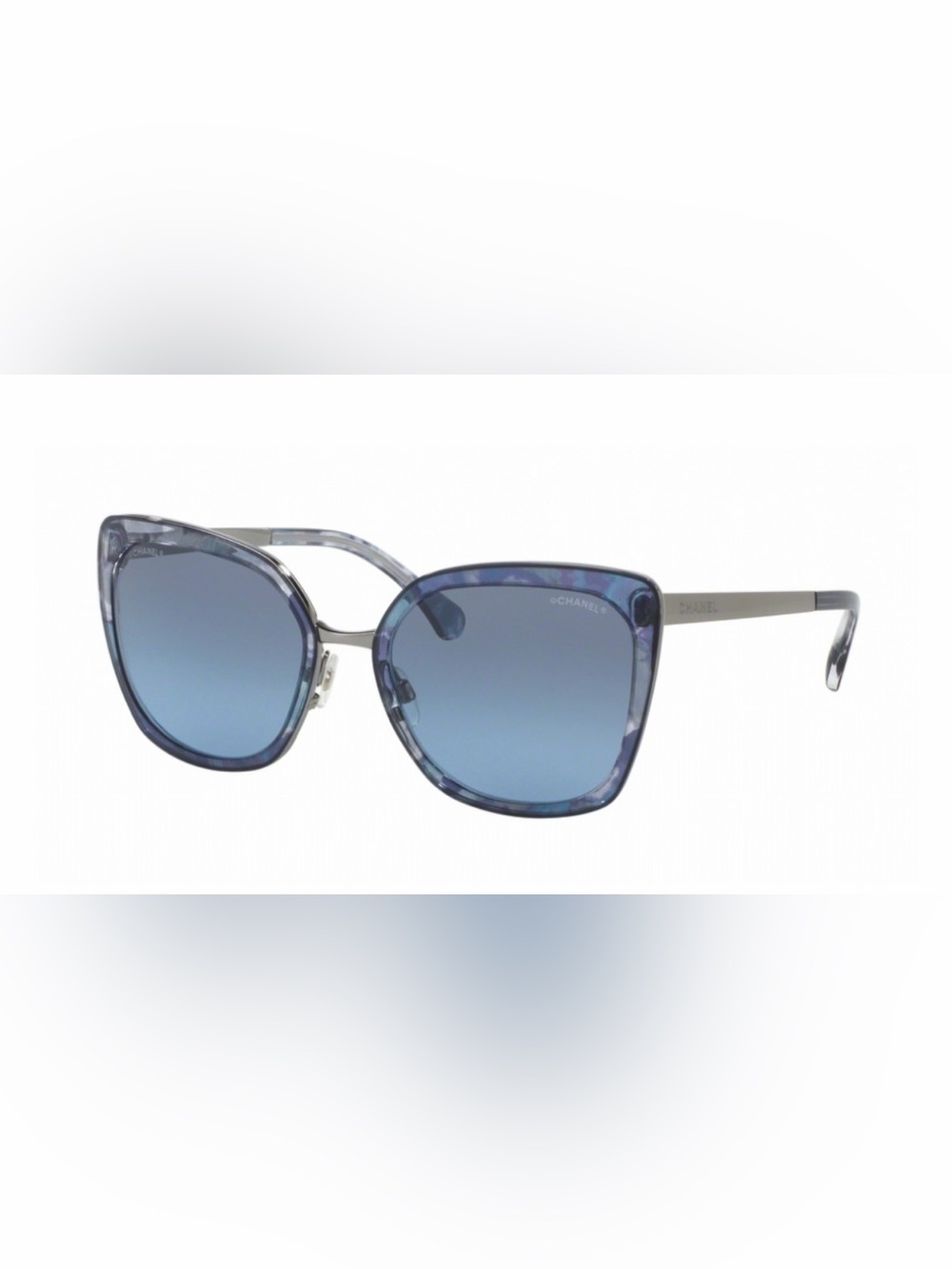 CHANEL 4209 Women's Oversized Sunglasses in Blue and Black Tortoiseshell
